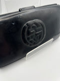 Gucci black long leather wallet