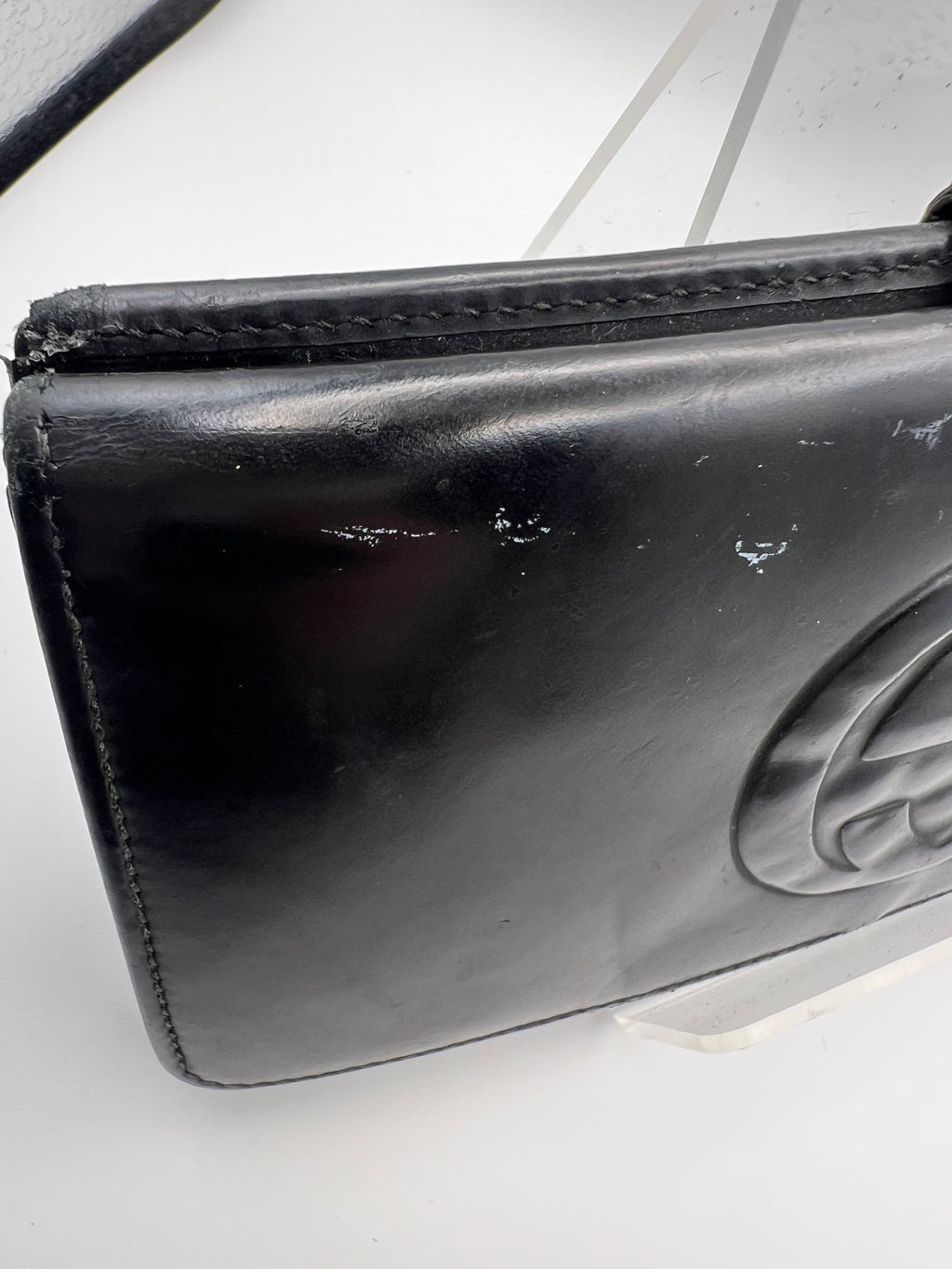 Gucci black long leather wallet