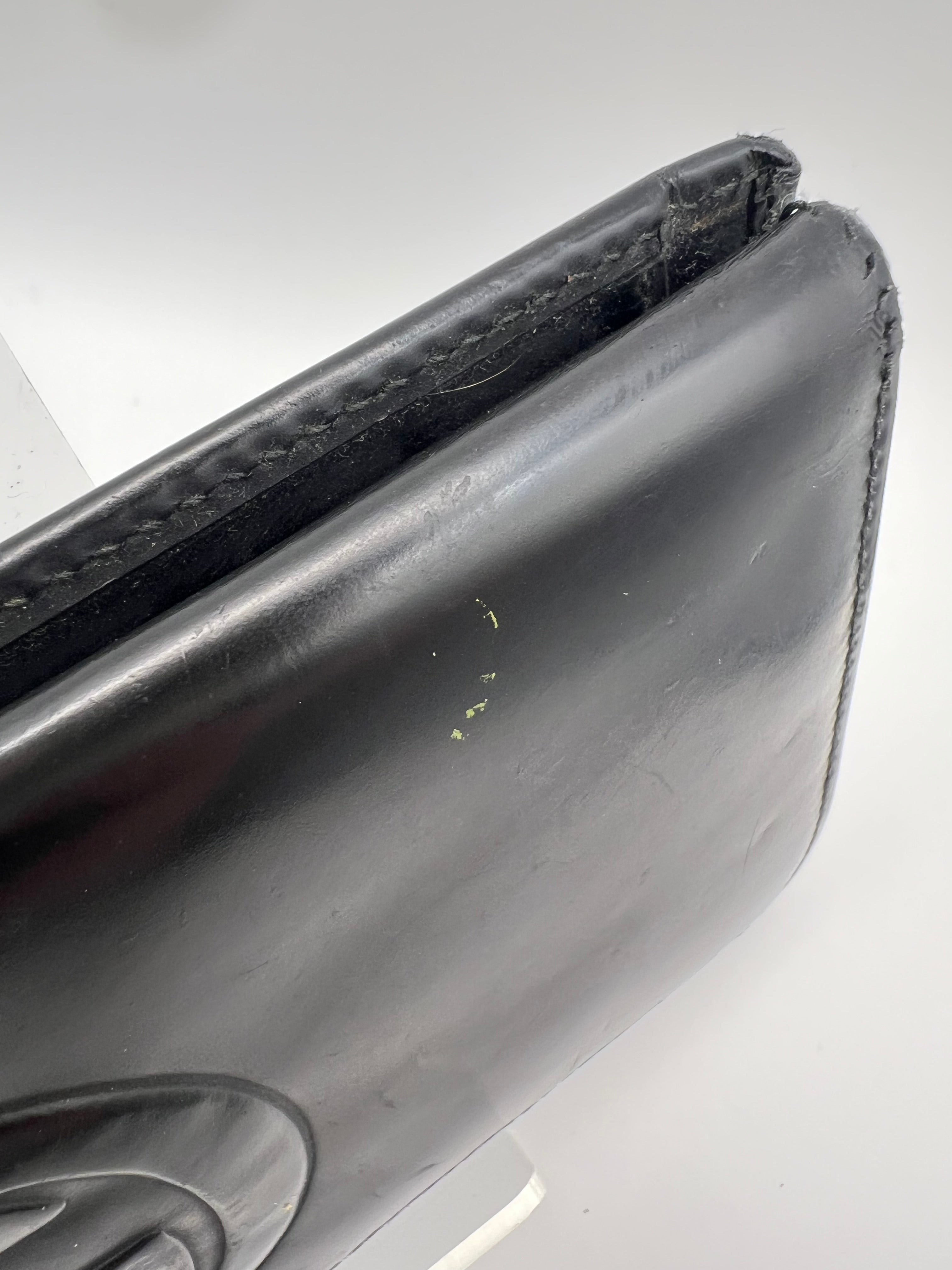 Gucci black long leather wallet