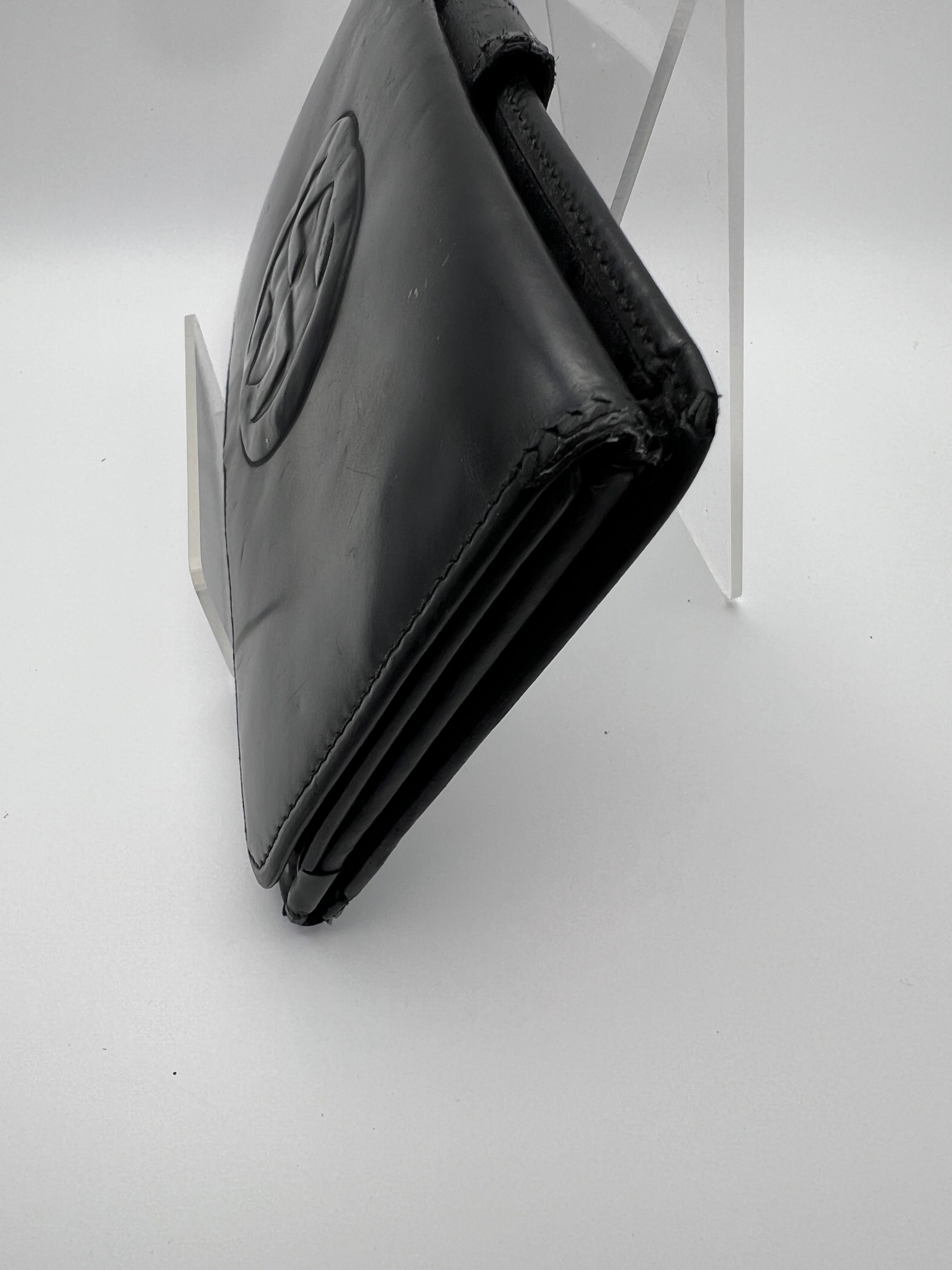 Gucci black long leather wallet