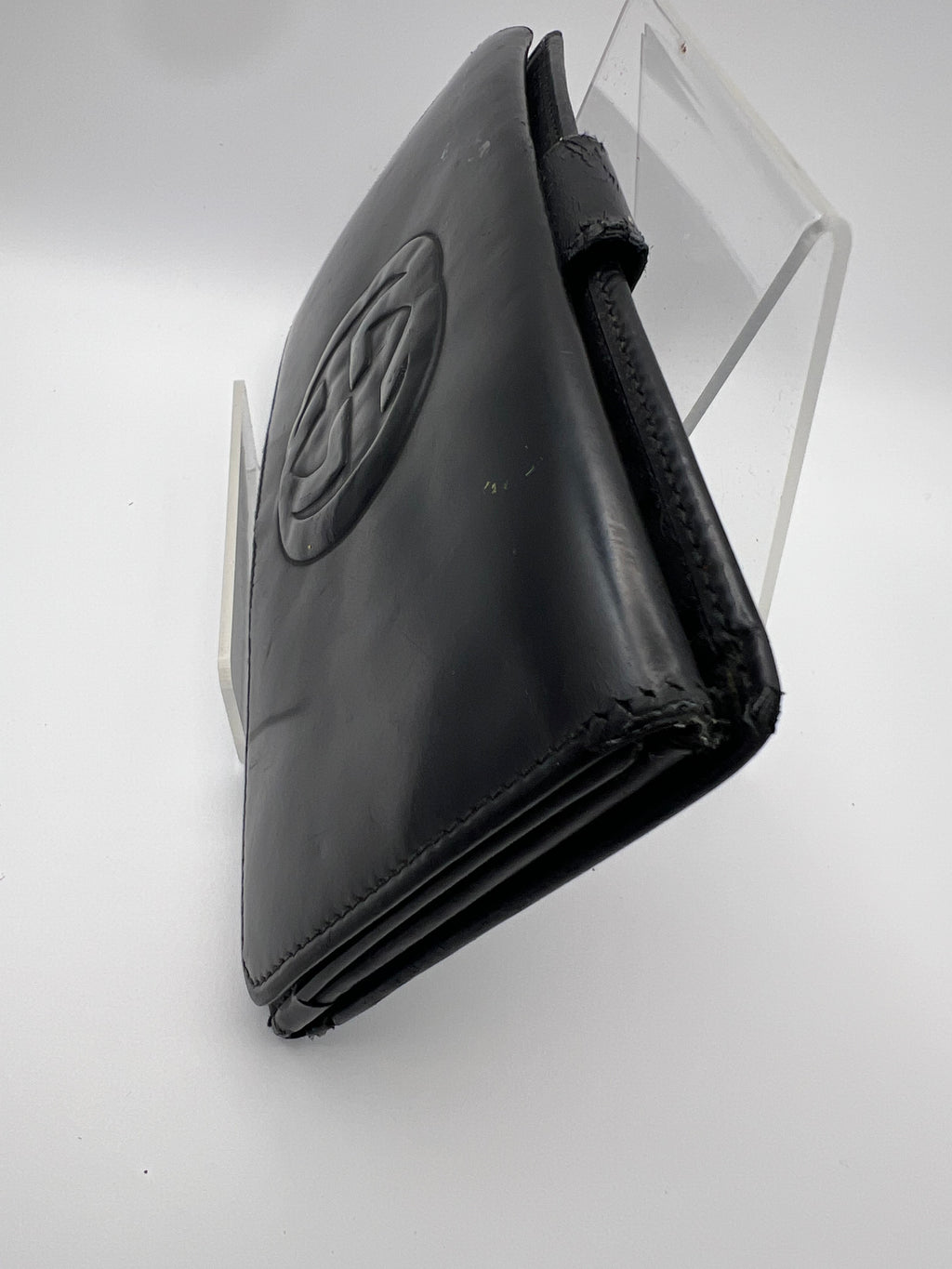 Gucci black long leather wallet