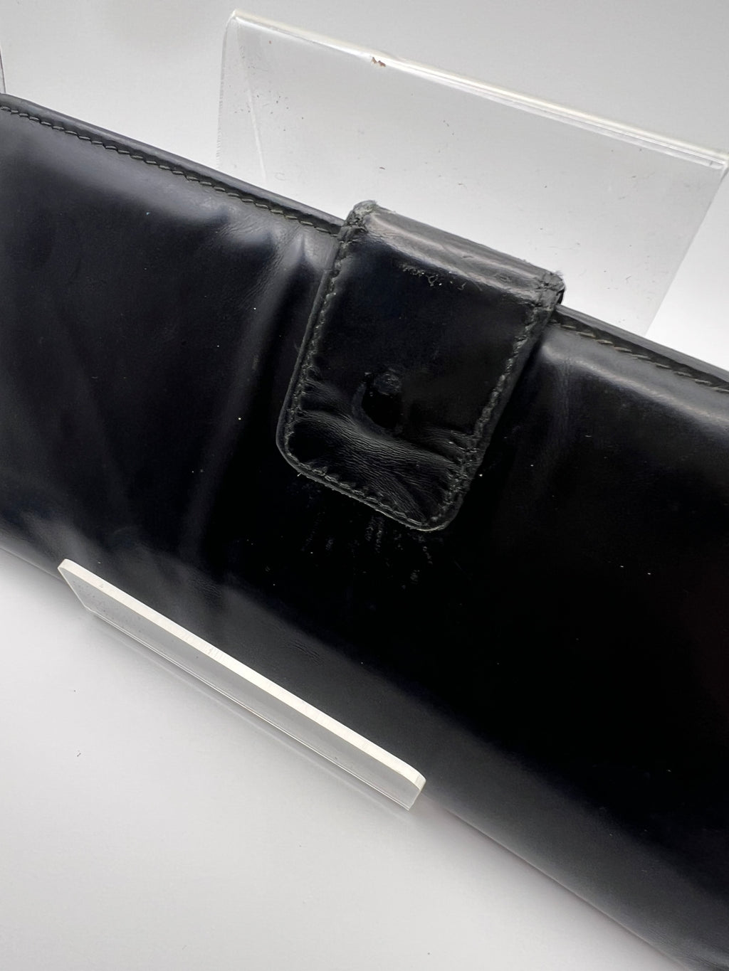 Gucci black long leather wallet
