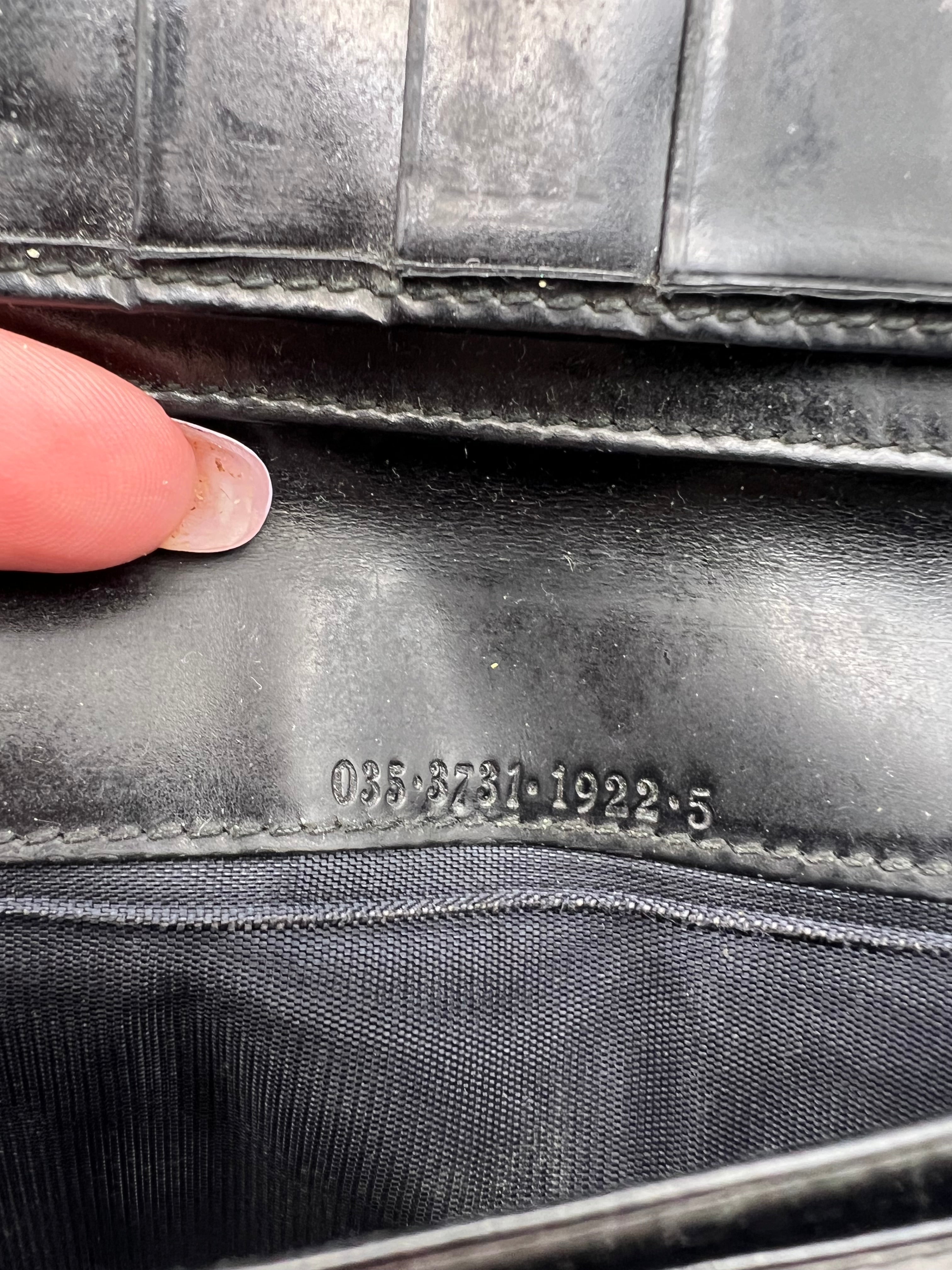 Gucci black long leather wallet