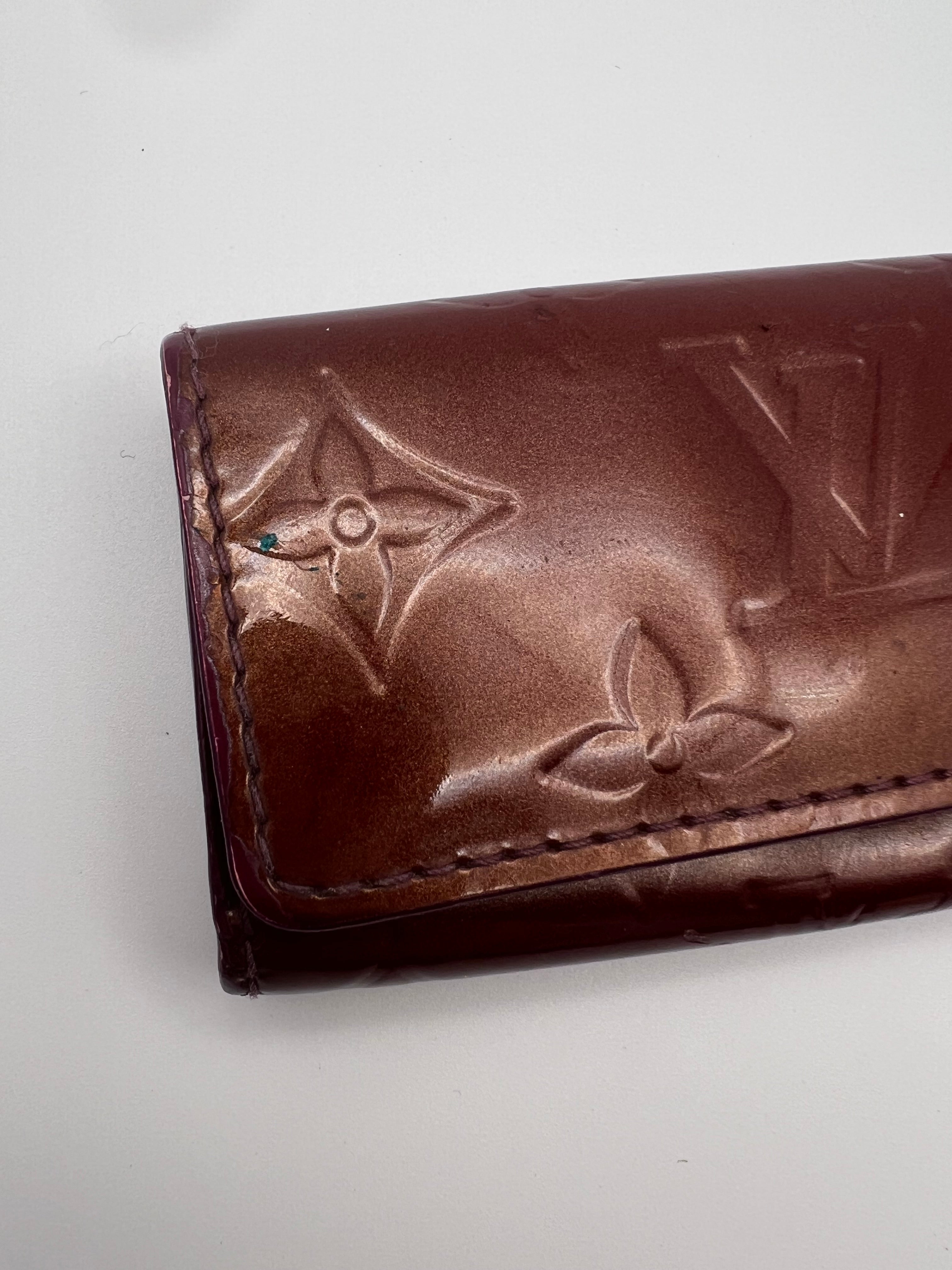 Louis Vuitton red Vernice 4 key holder