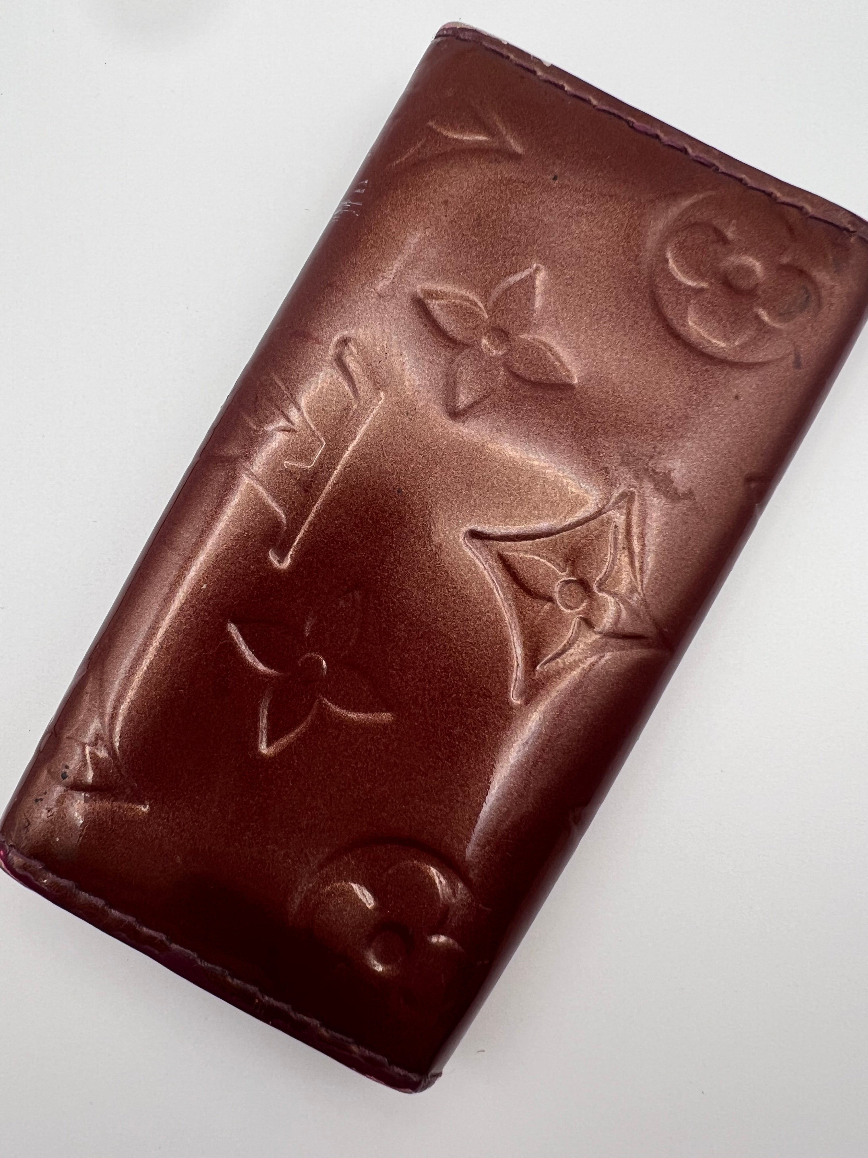 Louis Vuitton red Vernice 4 key holder