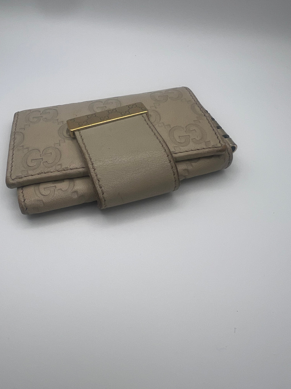 Gucci ssima GG logo leather 6 ring key holder